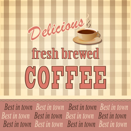 vector illustration banner for coffee on the vintage background- eps10のイラスト素材