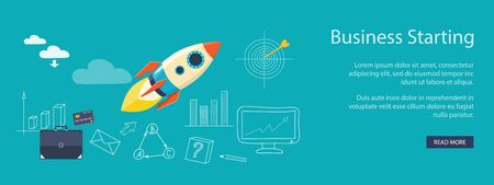 Flat design modern vector illustration  business concept   のイラスト素材