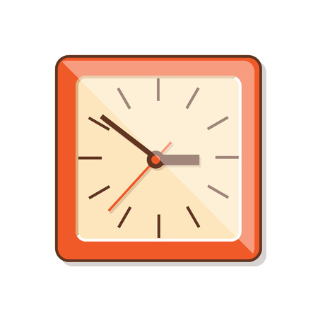 Flat modern design concept of business planning with clock on the white background.のイラスト素材