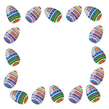 Hand drawn  decorated egg . Image for easter card. Vector illustrationのイラスト素材