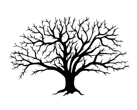 Black Silhouette Illustration Apple Tree Without Leaves Icon Tree Isolated On White Background のイラスト素材 ストックフォト 写真素材のstock Foto ストックドットフォト