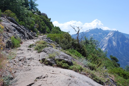 Initial Ascent on High Sierra Trailの写真素材