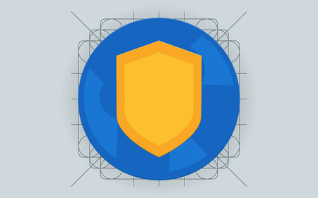 Data protection, internet security flat illustration concepts.