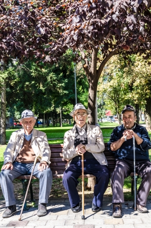 Old gentleman in the park のeditorial素材