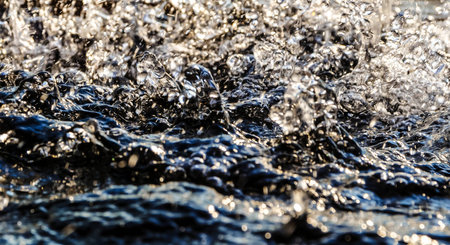 Water splashing close-up の写真素材