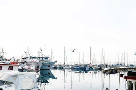 Thessaloniki harbor のeditorial素材