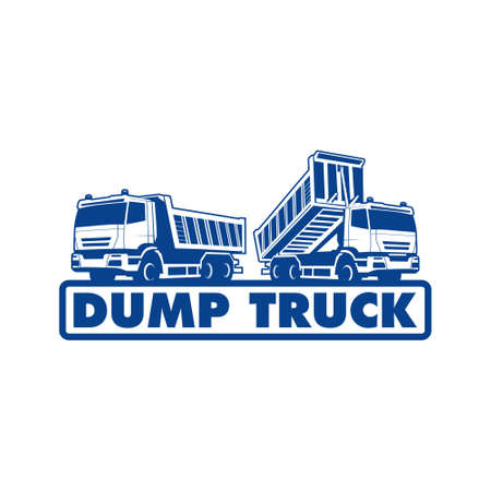 dump truck logoのイラスト素材
