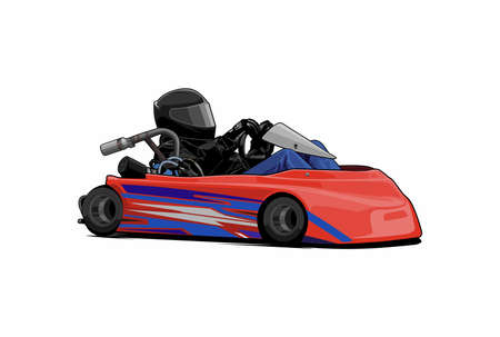 go kart racingのイラスト素材