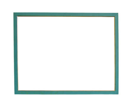 Green photo frame isolated