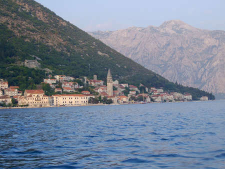 coastal town Perast in Boka Kotorska bay, Montenegro