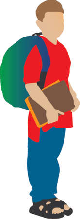 schoolboy illustrationのイラスト素材