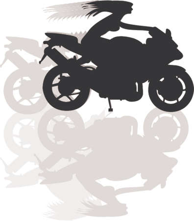 girl biker vectorのイラスト素材