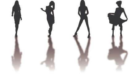 fashion silhouettes 1のイラスト素材