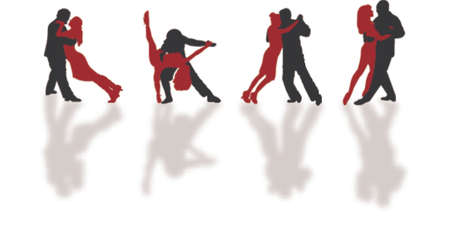 dancing silhouetesのイラスト素材