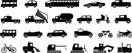 transportation iconsのイラスト素材