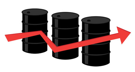 oil barrel illustrationのイラスト素材