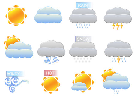 weather iconsのイラスト素材