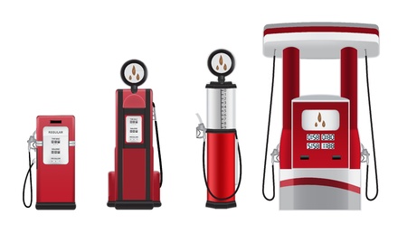 petrol pumps vector illustrationのイラスト素材