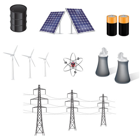 various sources of energy vector illustration のイラスト素材