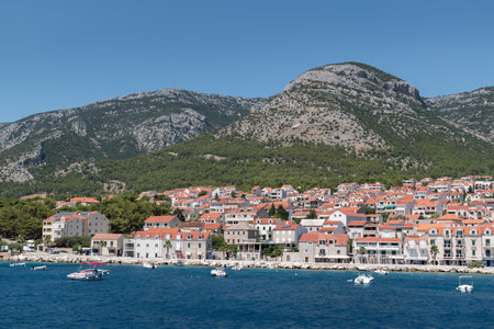 The town of Bol on the island of Brac in Croatia during the summer