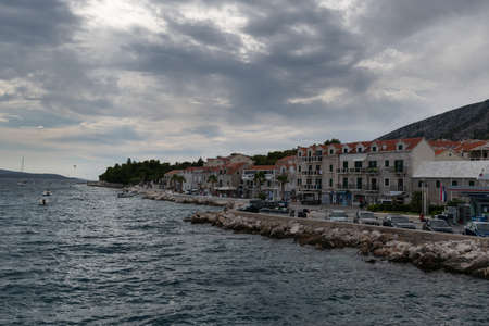 The town of Bol on the island of Brac in Croatia during the summerのeditorial素材