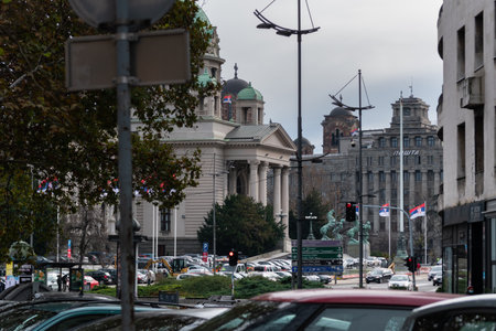 National Assembly of the Republic of Serbia, city landmarkのeditorial素材