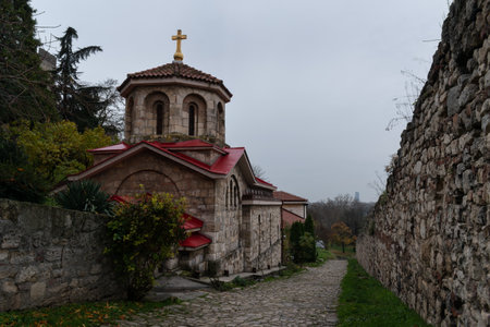 The Chapel of Saint Petka in Belgrade, inside walls of Kalemegdan fortressのeditorial素材