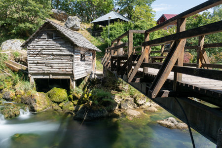 Watermill on the Krupa River in Krupa na Vrbasu, tourist attractionのeditorial素材