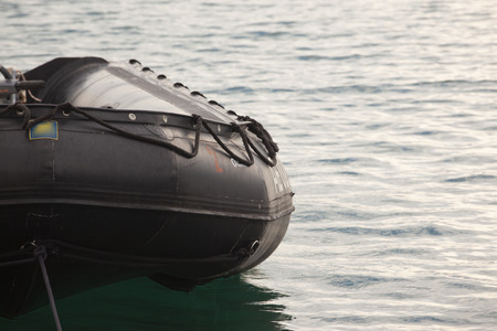 black rubber boatの写真素材