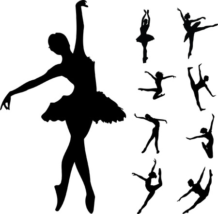 Set of ballet dancersのイラスト素材