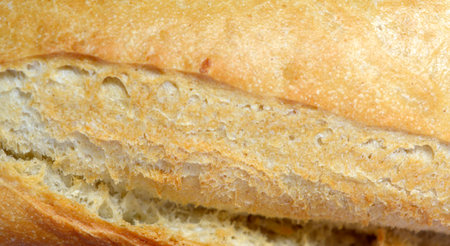 Fresh bread texture close up macro photo
