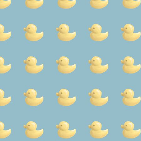 Yellow duck illustrationの写真素材