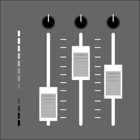 Sound mixer controller. Vector sound mixer.のイラスト素材