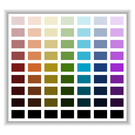 Color palette. Color shade chart. Vector illustrationのイラスト素材