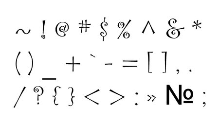 Black punctuation marks. Vector pictureのイラスト素材