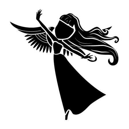 Angel silhouetteのイラスト素材