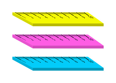 Centimeter ruler sign. Vector. Green gradient icon with shadow at bottom on transparent and white background.のイラスト素材