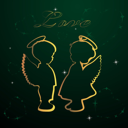 Congratulations on Valentine's Day and love card.のイラスト素材