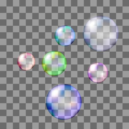 Bubble background, abstract, circle, fun, water, ball illustration.のイラスト素材