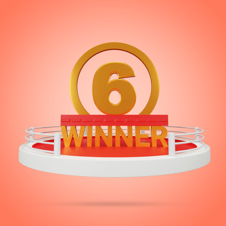 Number of winner we can use for game winner or challenge.の写真素材