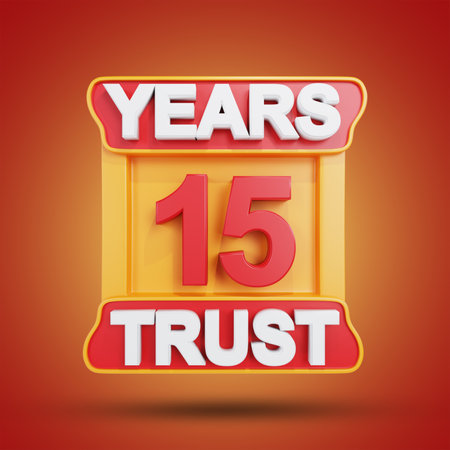 Years of Trust 15 Year 3d Renderingの写真素材