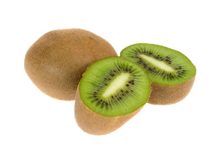 kiwi isolated on white backgroundの写真素材