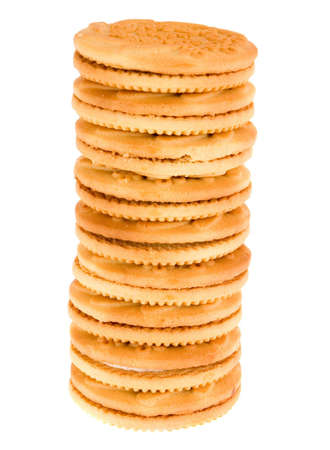 cookies isolated on white backgroundの写真素材