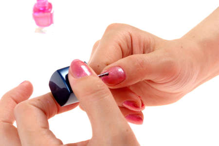 manicure isolated on white background                               の写真素材