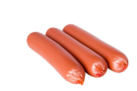 sausage isolated on white background.の写真素材
