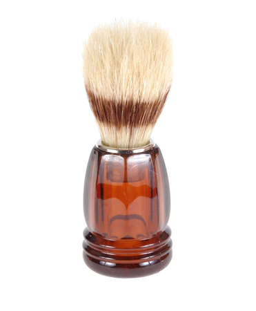shaving brush isolated on white background                               の写真素材
