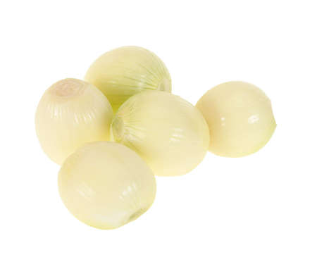 the cleared onions isolated on white background                                     の写真素材