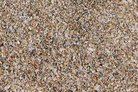 The sandy beach is shoot close up