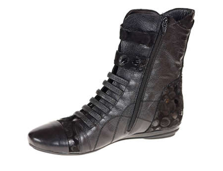 black female boot isolated on white backgroundの写真素材