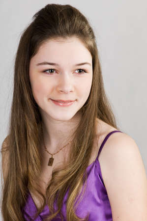 Portrait of the young beautiful girlの写真素材
